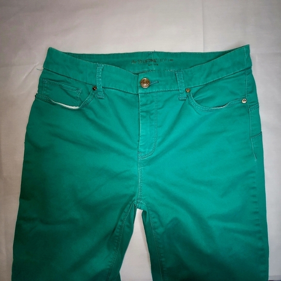 Chico's "The So Lifting Crop"  Green Women's Pants Size 00 - Picture 3 of 12